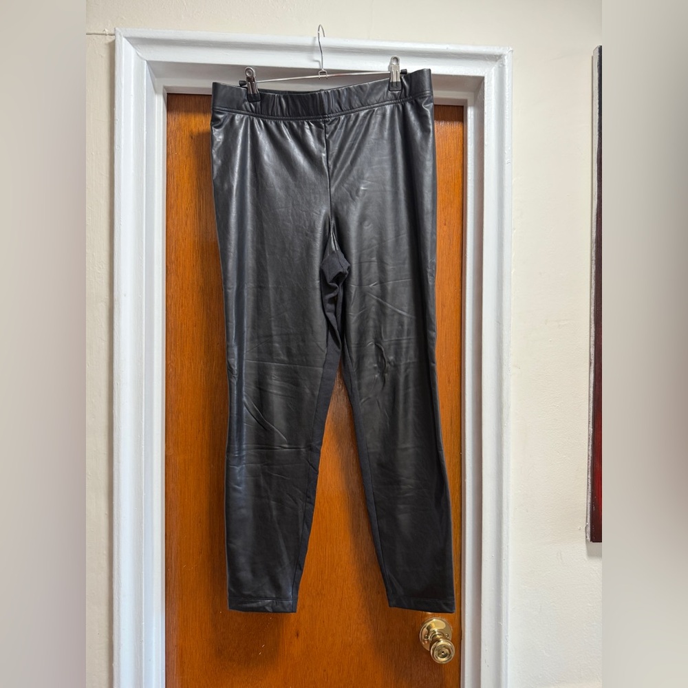 Old Navy Black Faux Leather Leggings